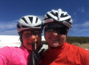 Han and Meredith at the top of Mount Hotham